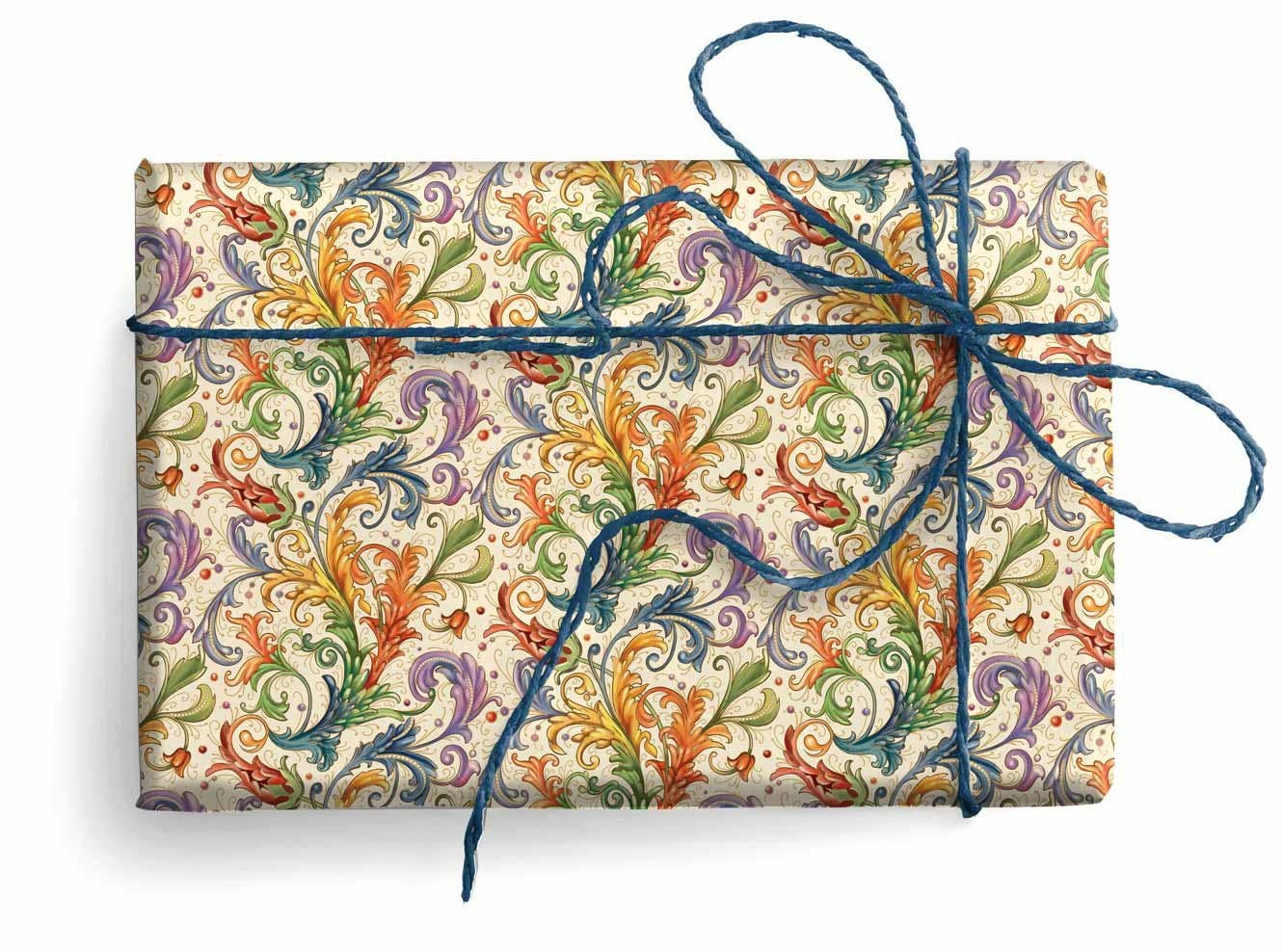 San Lorenzo Design - Florentine  Wrapping Paper, 19.7 x 27.6 in.: Penmanship