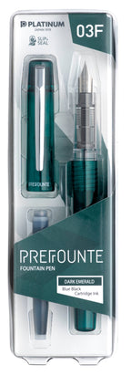 Platinum Prefounte Fountain Pen -  Graphite Blue,  Fine