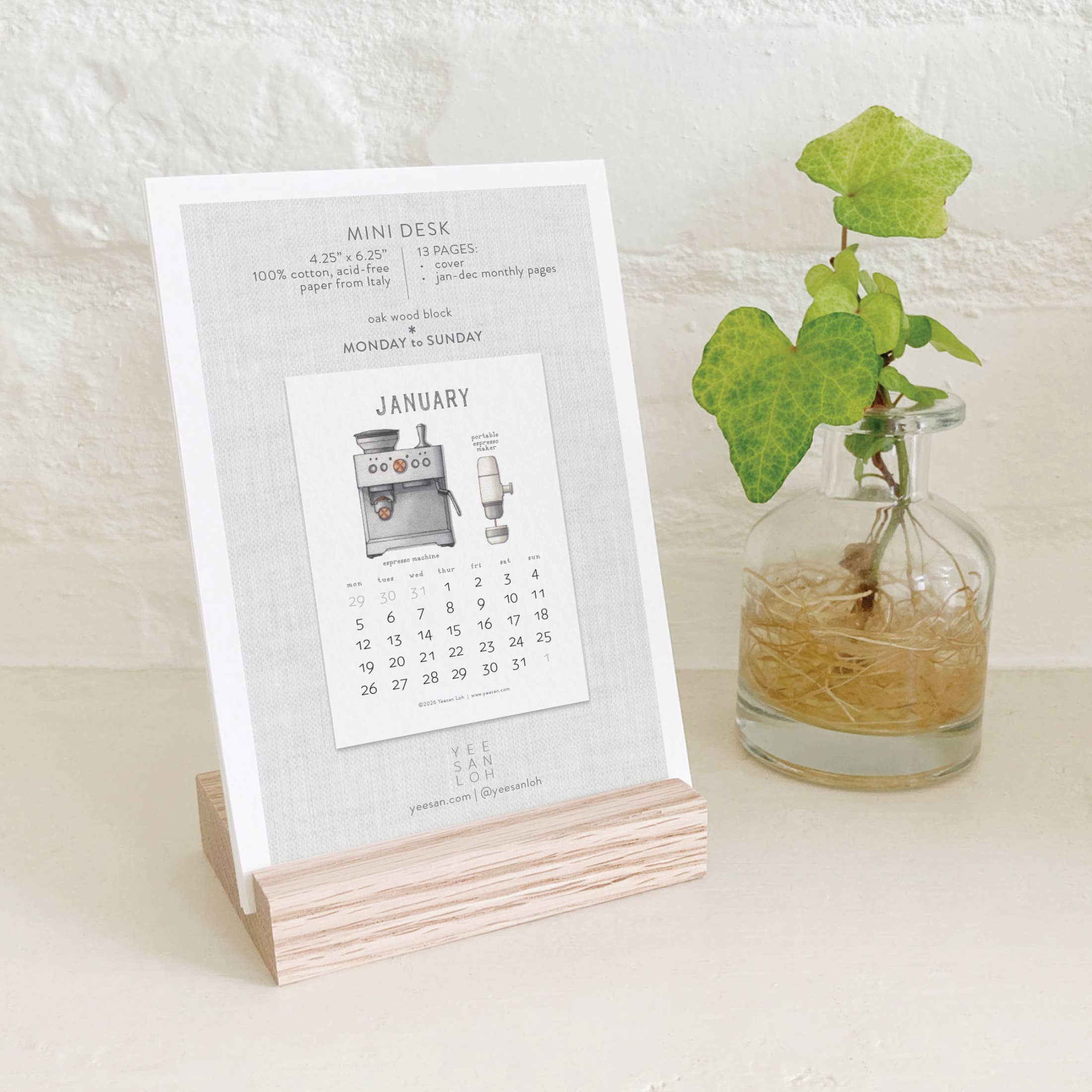 Yeesan Loh - 2026 Calendars: Coffee Brewing: MON-SUN,  Standard, Classic