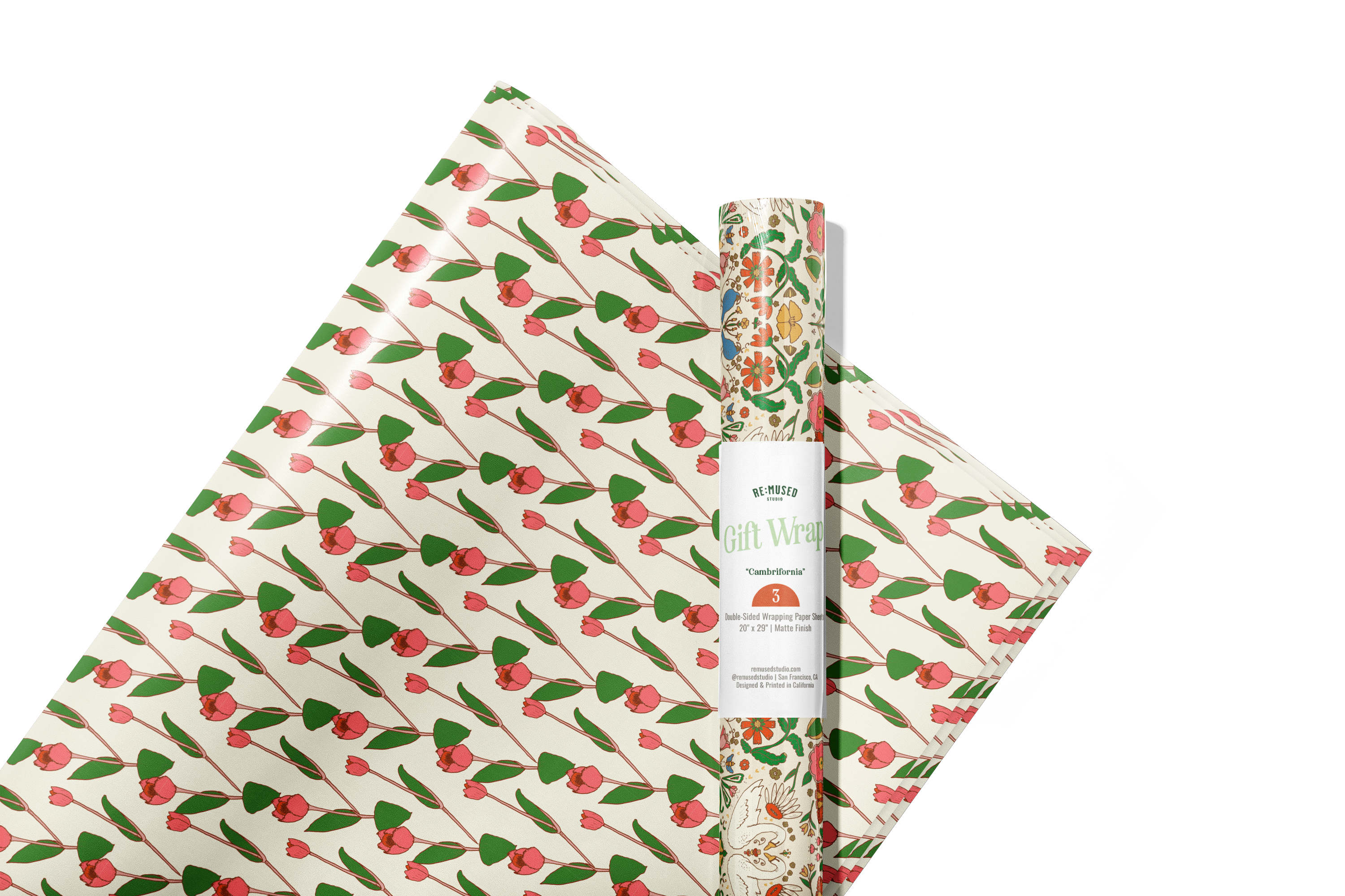 re:mused studio - Cambrifornia Gift Wrap Sheet – Double Sided