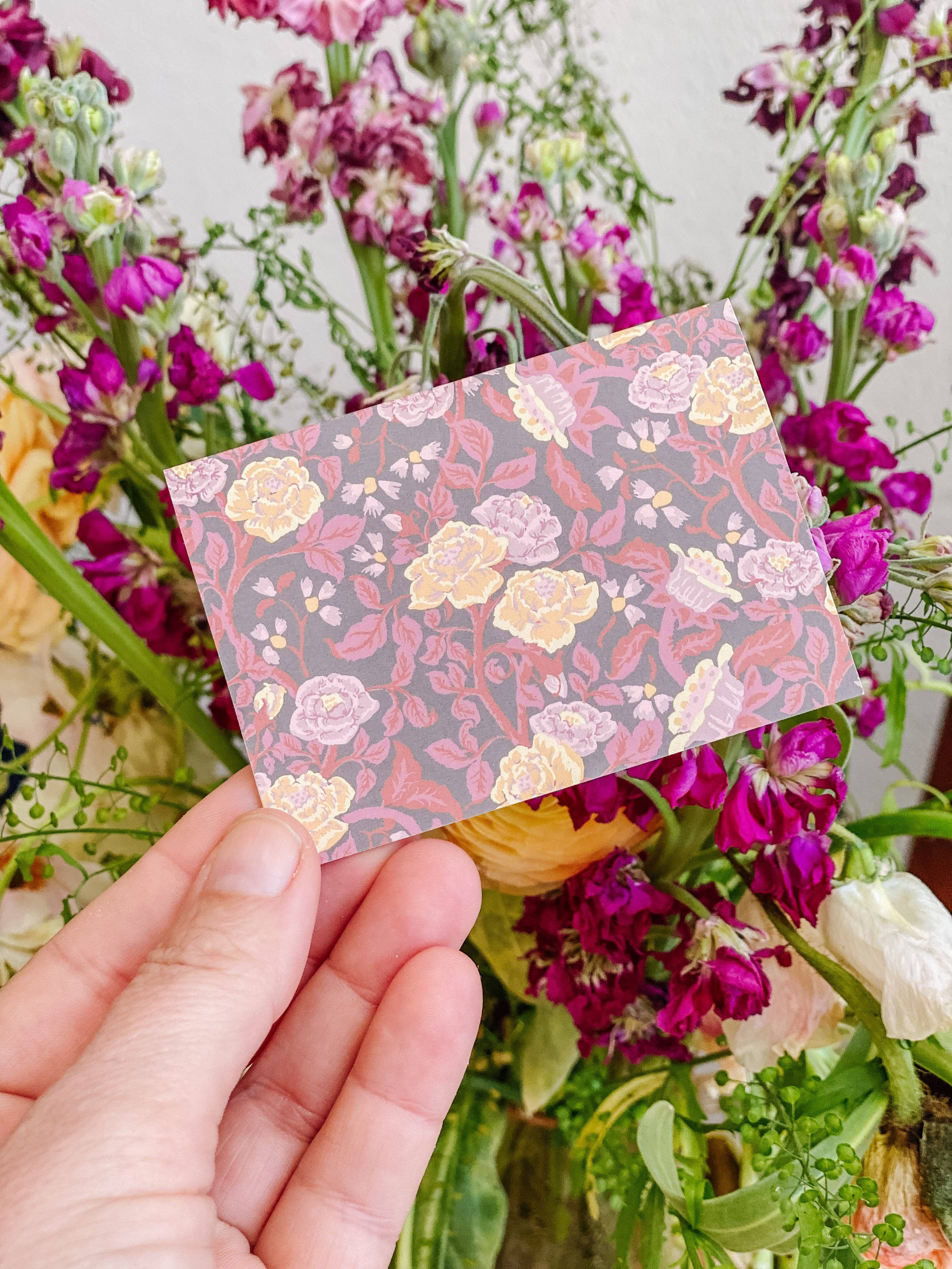 re:mused studio - The English Rose Folded Mini Card Set of 8