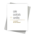 Fine Moments - Cake and Cocktails – Foil-Pressed Birthday Card