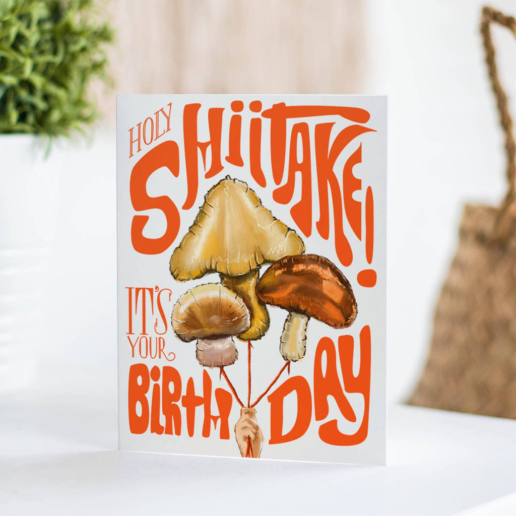 Antiquaria - Holy Shiitake Birthday Greeting Card