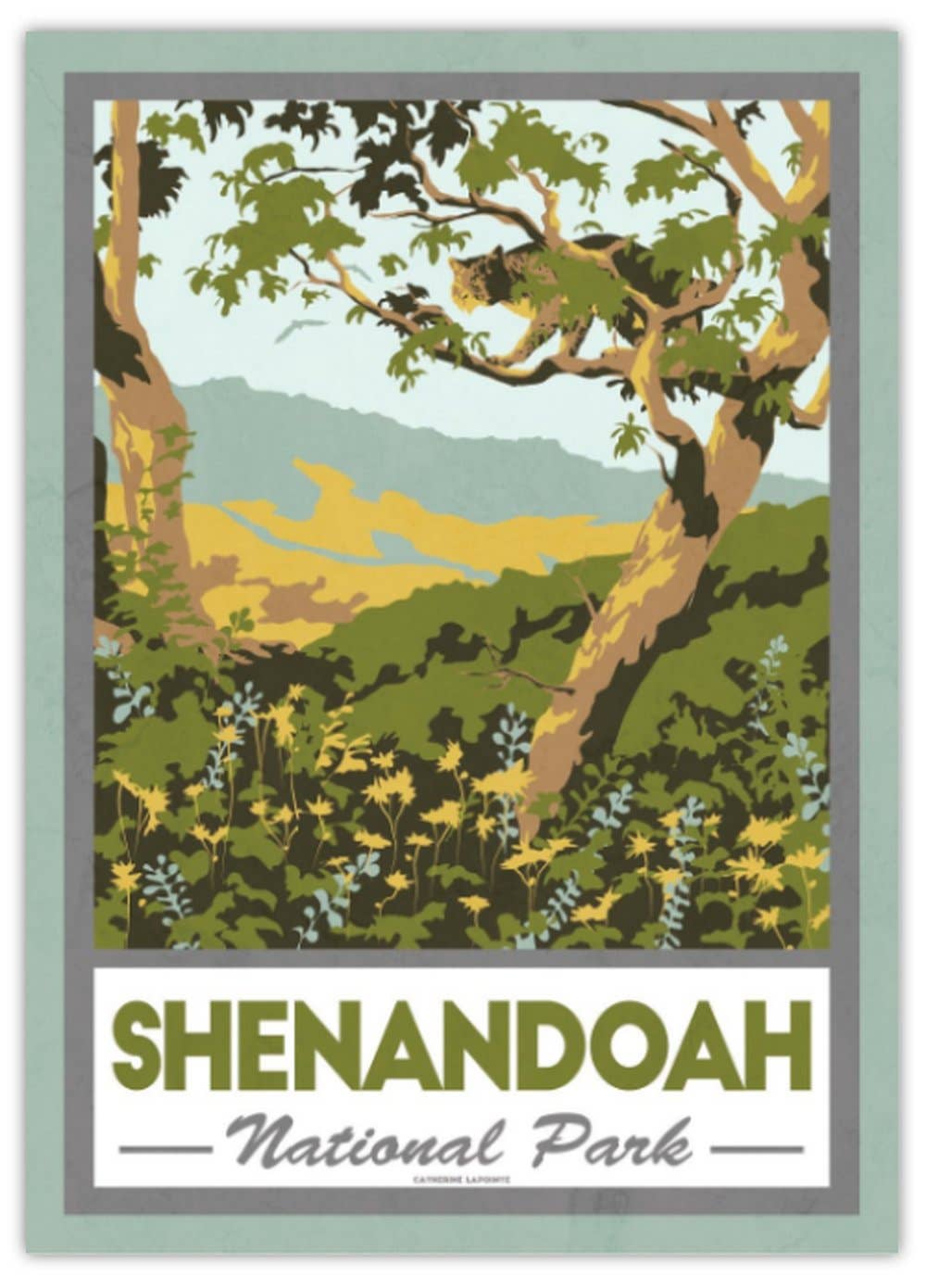 Lionheart Graphics - Shenandoah National Park | Retro Virginia Postcard Gift