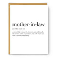 Footnotes - Mother-In-Law Definition - Mother's Day Card