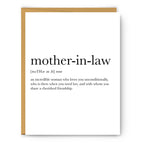 Footnotes - Mother-In-Law Definition - Mother's Day Card