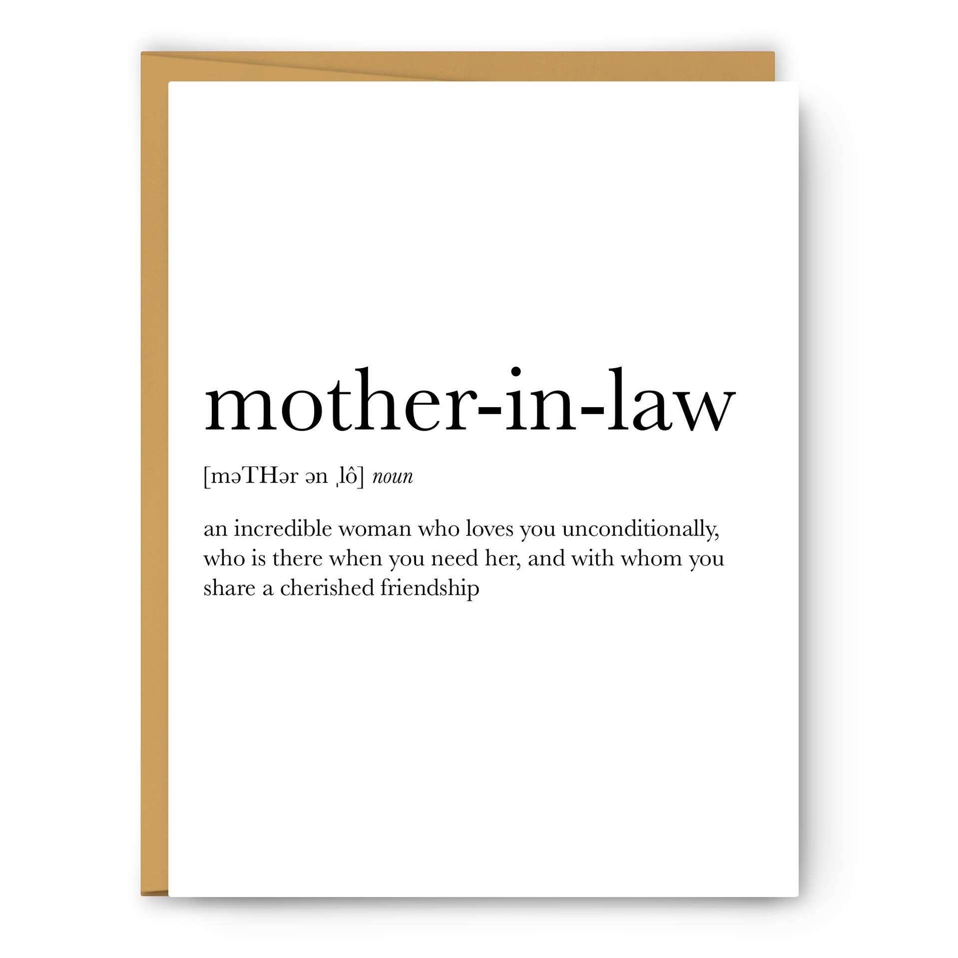 Footnotes - Mother-In-Law Definition - Mother's Day Card