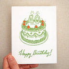 Kindred Letterpress - 40th Birthday Cake Card