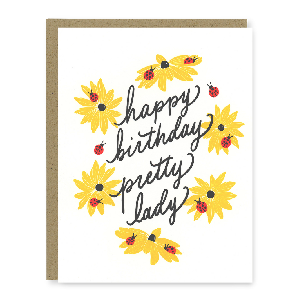 Kindred Letterpress - Ladybug Birthday Card | Letterpress Birthday Card