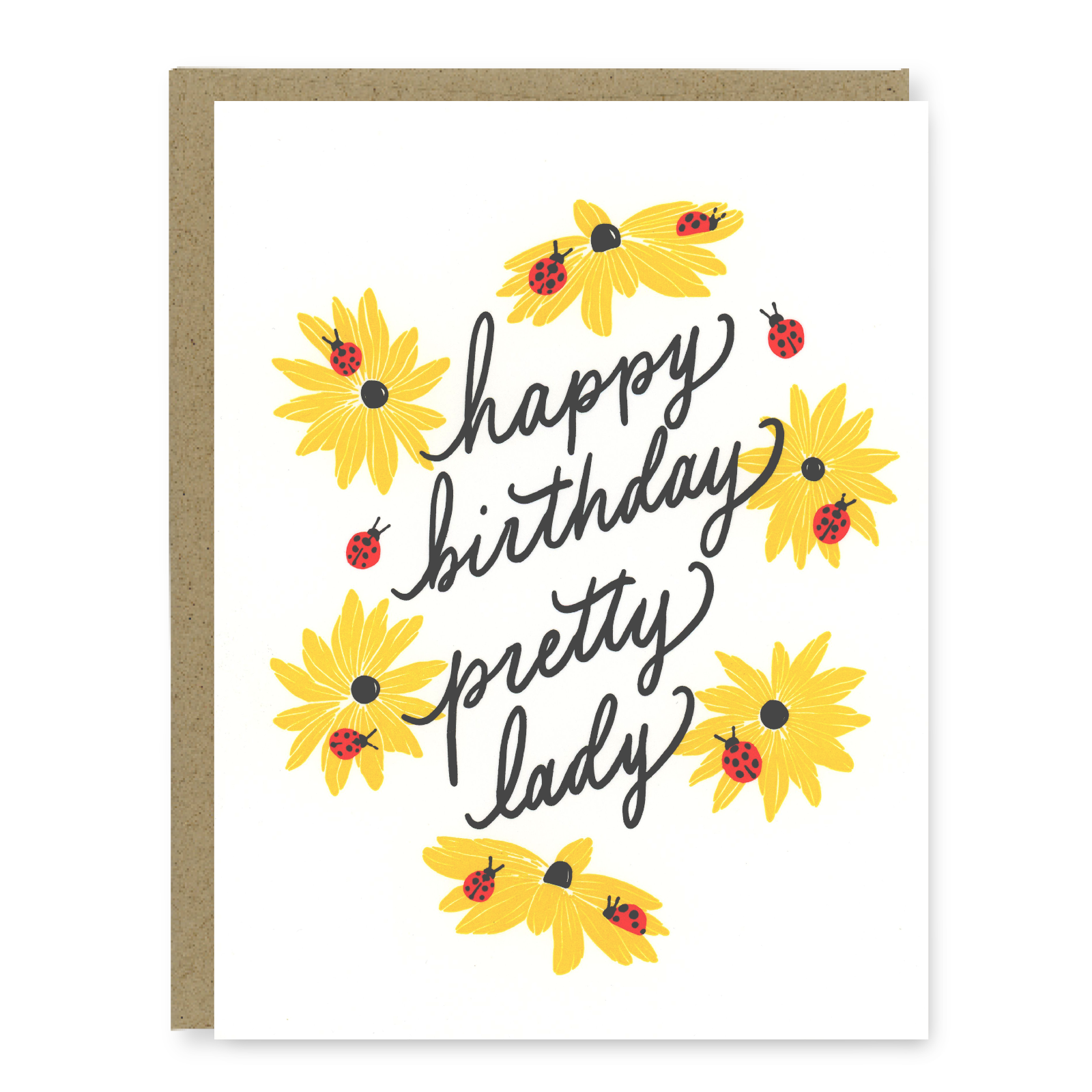 Kindred Letterpress - Ladybug Birthday Card | Letterpress Birthday Card