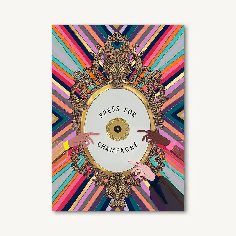 Beyoutifully Brown® - Press For Champagne Greeting Card