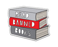 Near Modern Disaster - Read Banned Books - 3" vinyl sticker