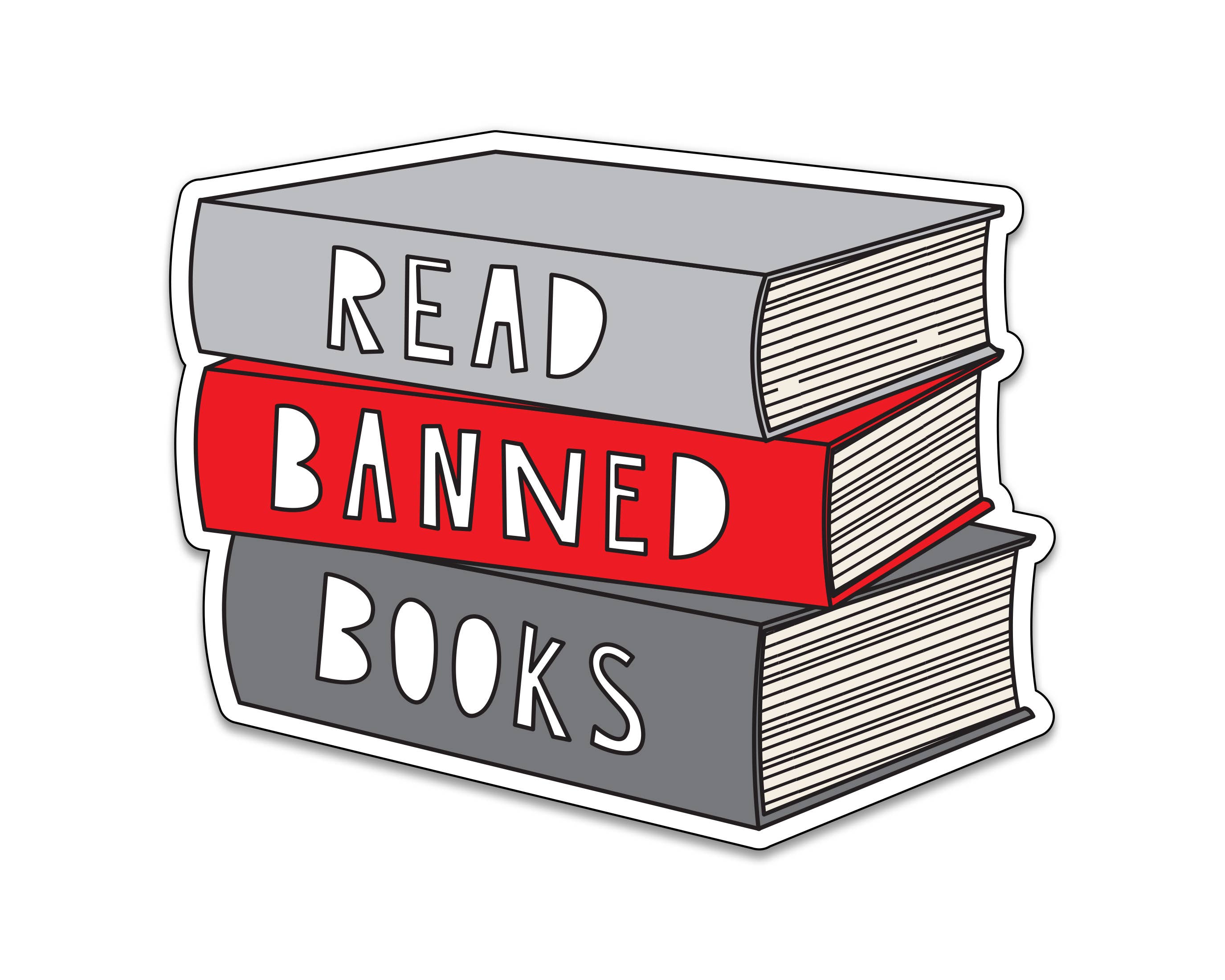Near Modern Disaster - Read Banned Books - 3" vinyl sticker