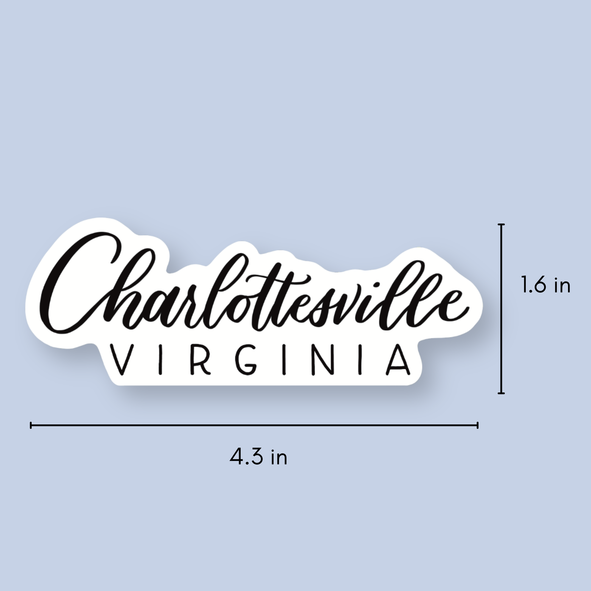 Shop Like You Live Here - Charlottesville VA Hand Lettered Stickers | Virginia Sticker