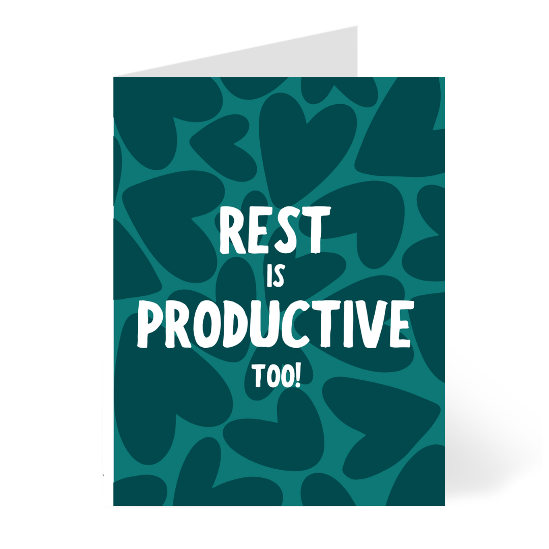 CheerNotes - Rest is productive | Girl Boss Encouragement Card