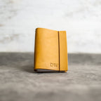 Ox & Pine - Refillable Leather Pocket Journal with Elastic Closure: Black / Lined Paper