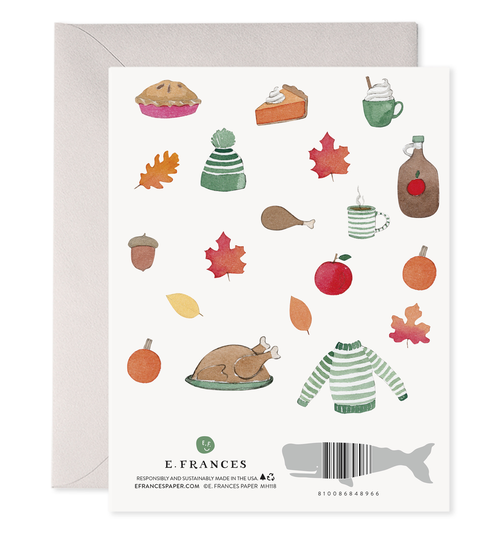 E. Frances Paper - Crisp & Cozy Thanksgiving Greeting Card