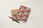 re:mused studio - Carnation Pomegranate (red) A2 Greeting Card: