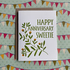 Lucky Bee Press - Anniversary Blossom - letterpress card