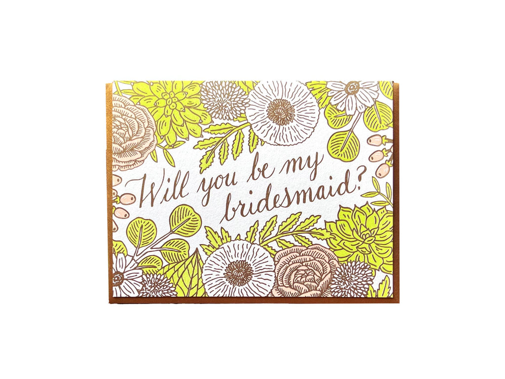 Noteworthy Paper & Press - Floral Bridesmaid Card
