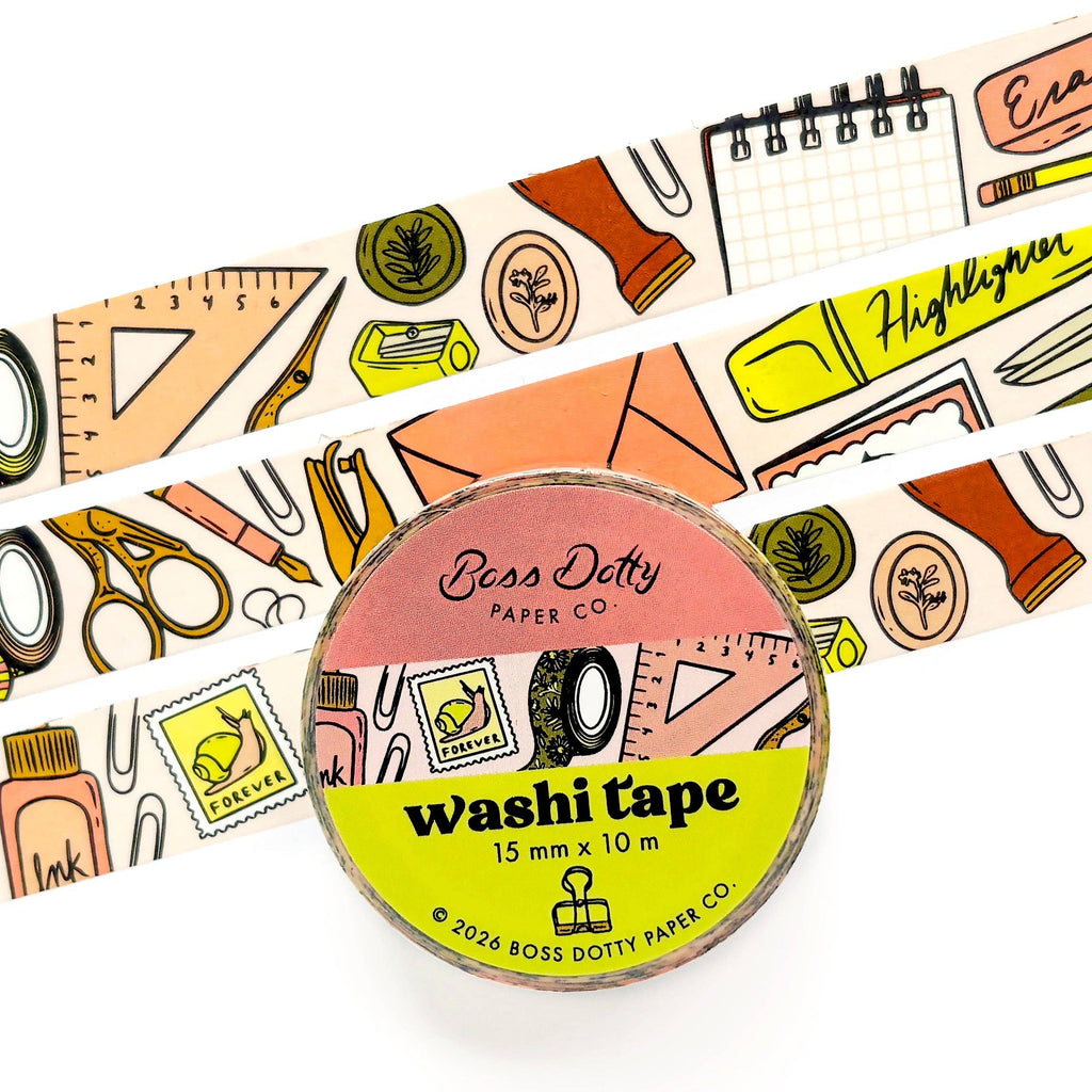 Boss Dotty Paper Co. - Stationery Pattern Washi Tape