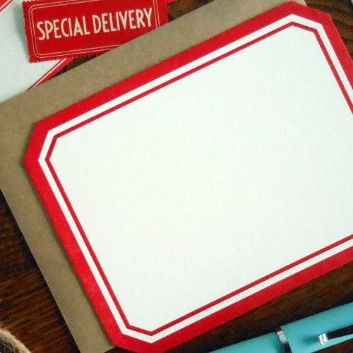 a. favorite design - Red label flat note set