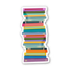 CheerNotes Greeting Cards & Stationery - Tall Book Stack Sticker
