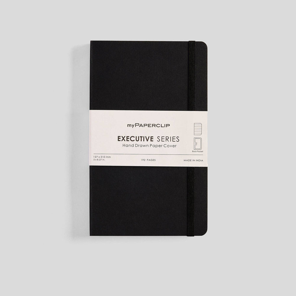 myPAPERCLIP - Executive Series Notebook - M (With Back Pocket): Plain / Orange