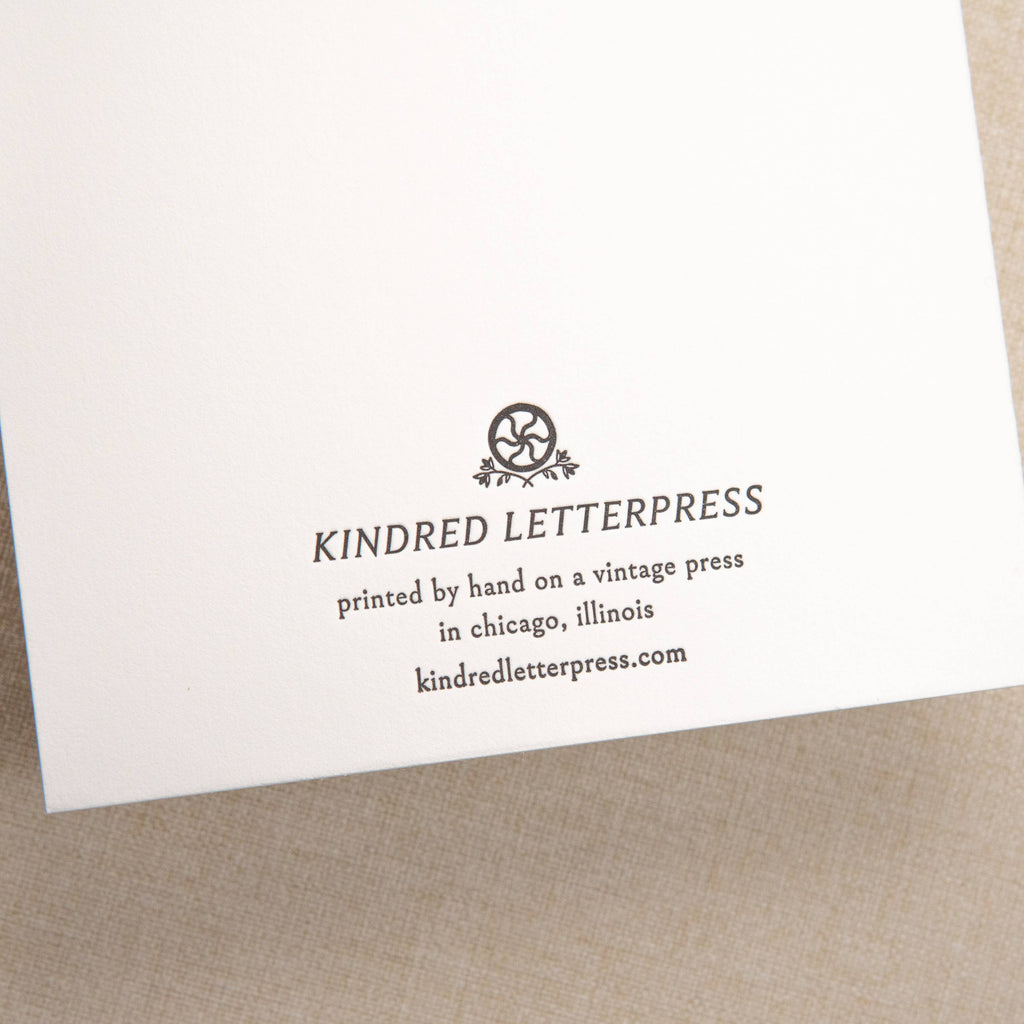 Kindred Letterpress - Ladybug Birthday Card | Letterpress Birthday Card