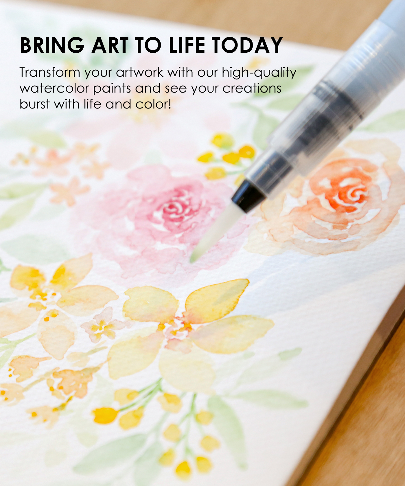 Grabie - Watercolor Pocket Set Of 12 With Brush - Essential Colors