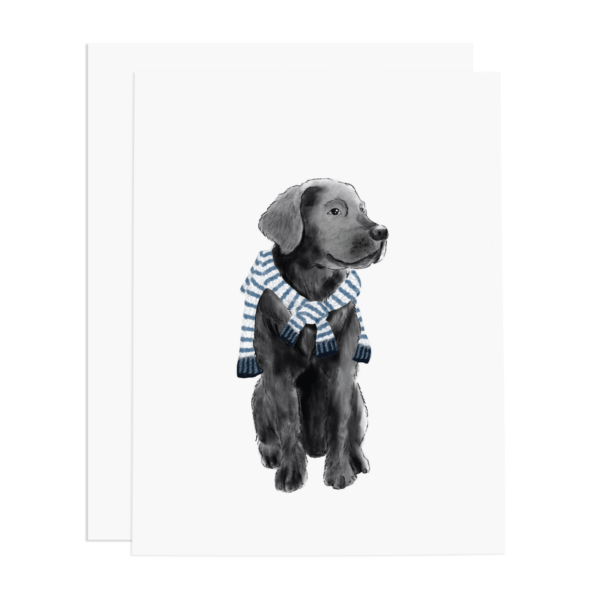 Ramus & Co. - Preppy Black Lab Greeting Card
