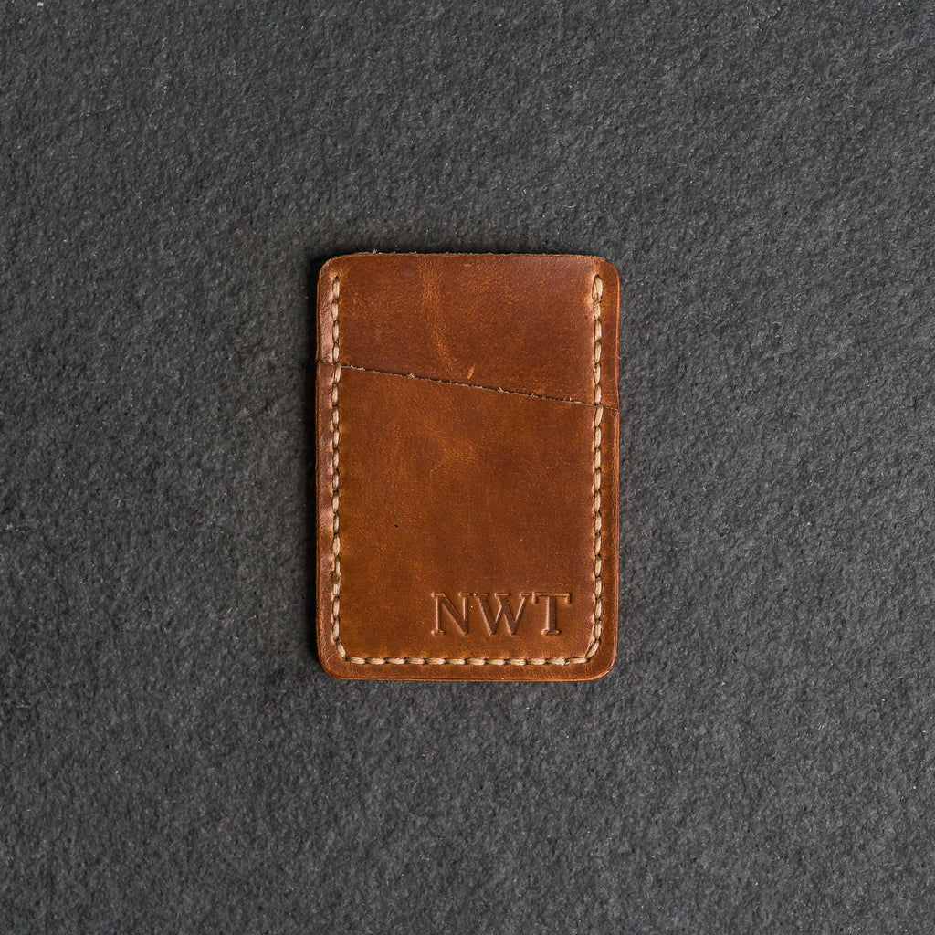 Ox & Pine - Two Pocket Wallet - Handmade Leather Wallet: Black