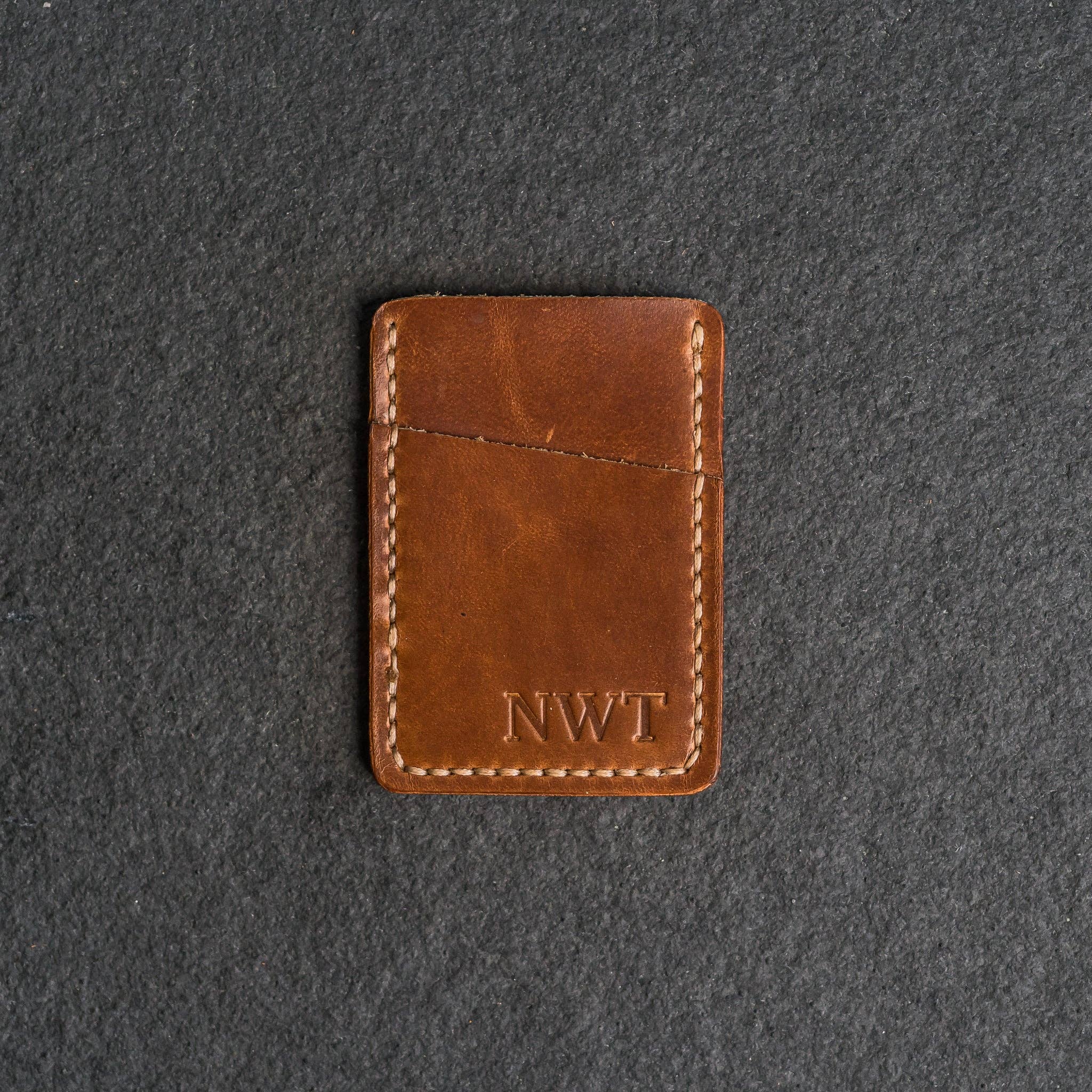 Ox & Pine - Two Pocket Wallet - Handmade Leather Wallet: Black