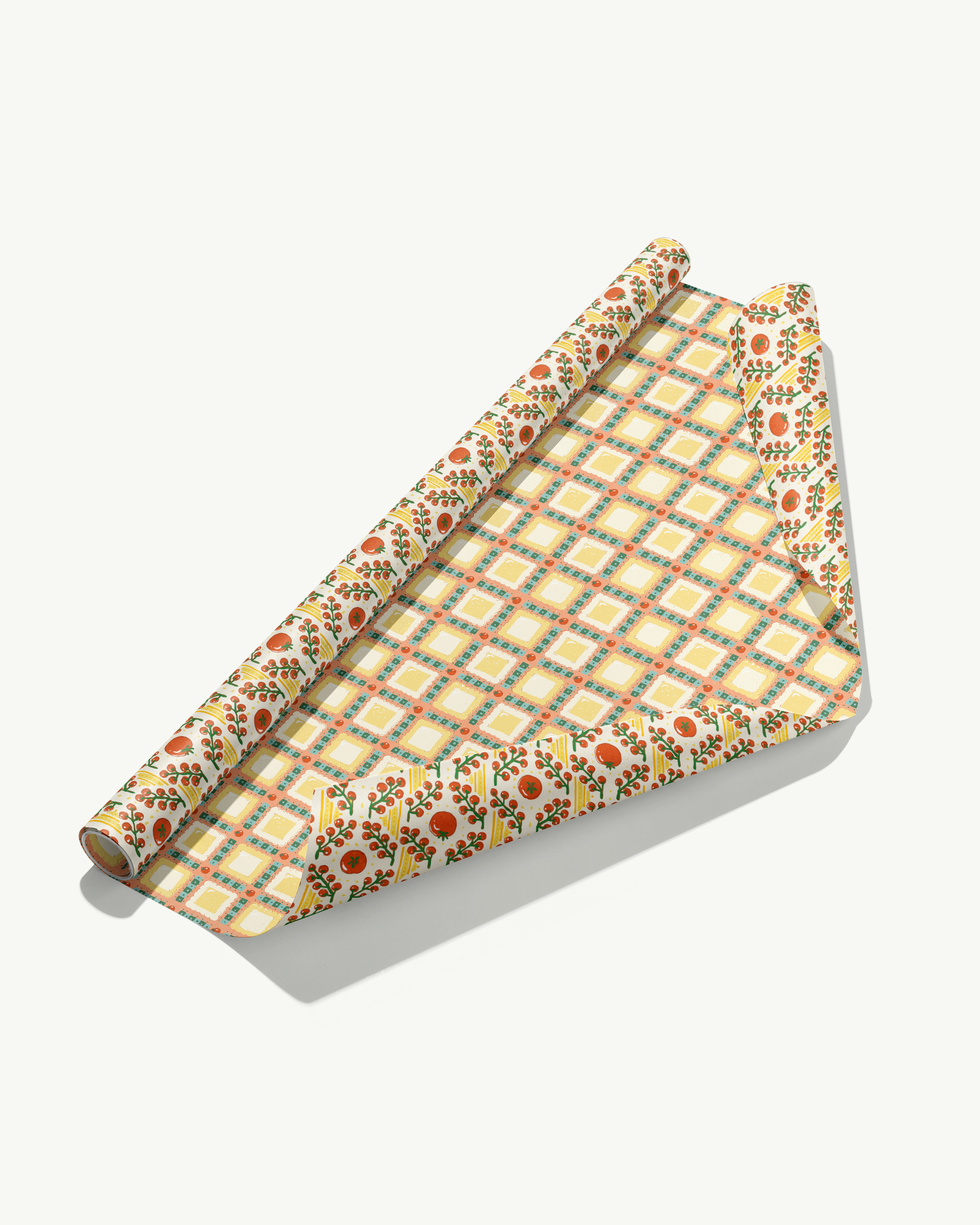 re:mused studio - Tomato Ravioli Gift Wrap Sheet - Double Sided