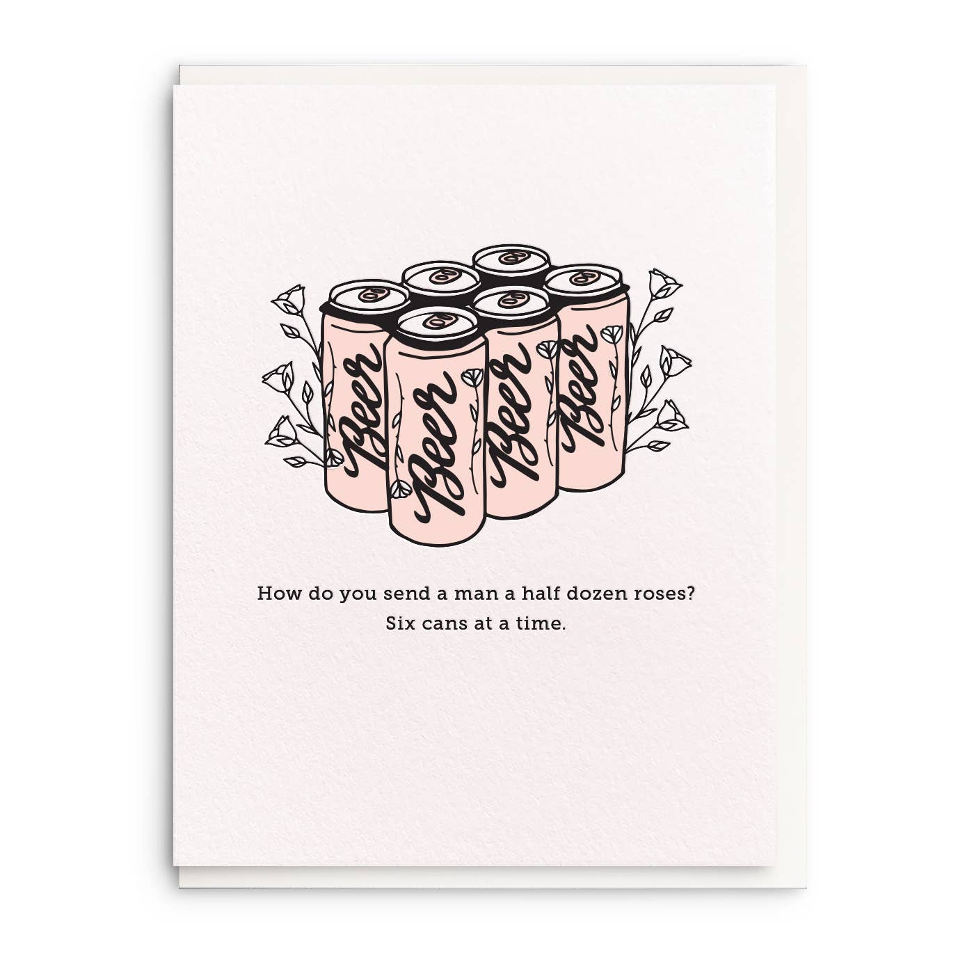 Dahlia Press - Man Roses - Letterpress Birthday Greeting Card