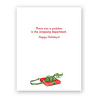 The Mincing Mockingbird - Cat in Christmas Box Greeting Card