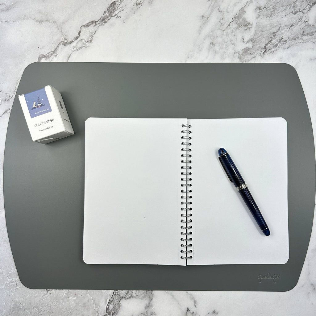 Writing Mat- Italian Repurposed Leather: Congac