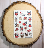 Sakura Design Gallery - Panda in Love Sticker Sheet – Valentine's Day Stickers