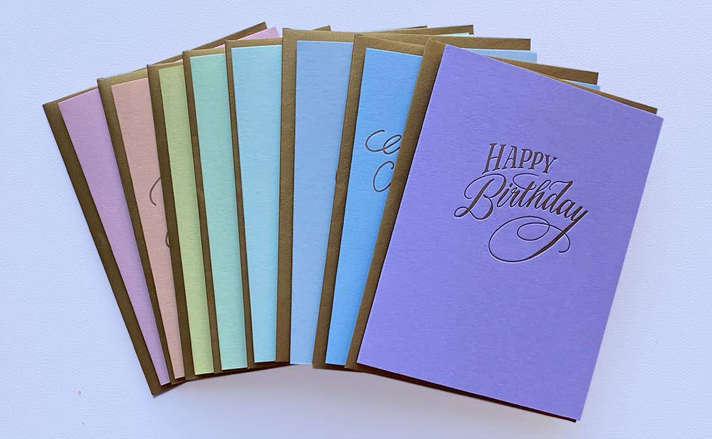 Ladyfingers Letterpress - Welcome Little One Baby Letterpress Card