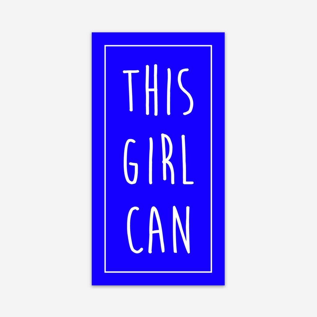 Discovery Stickers - This Girl Can Vinyl Sticker: Pink / Tall