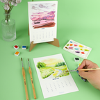 Grabie - 12-Month Watercolor Calendar Set For 2026