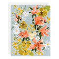 Seedlings, Bouquet in Blue Congratulations Card