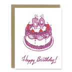 Kindred Letterpress - 50th Birthday Cake Card