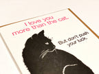 Lady Pilot Letterpress - Cat Love Greeting Card