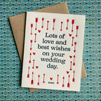 Lucky Bee Press - Arrow Love & Wish - letterpress card