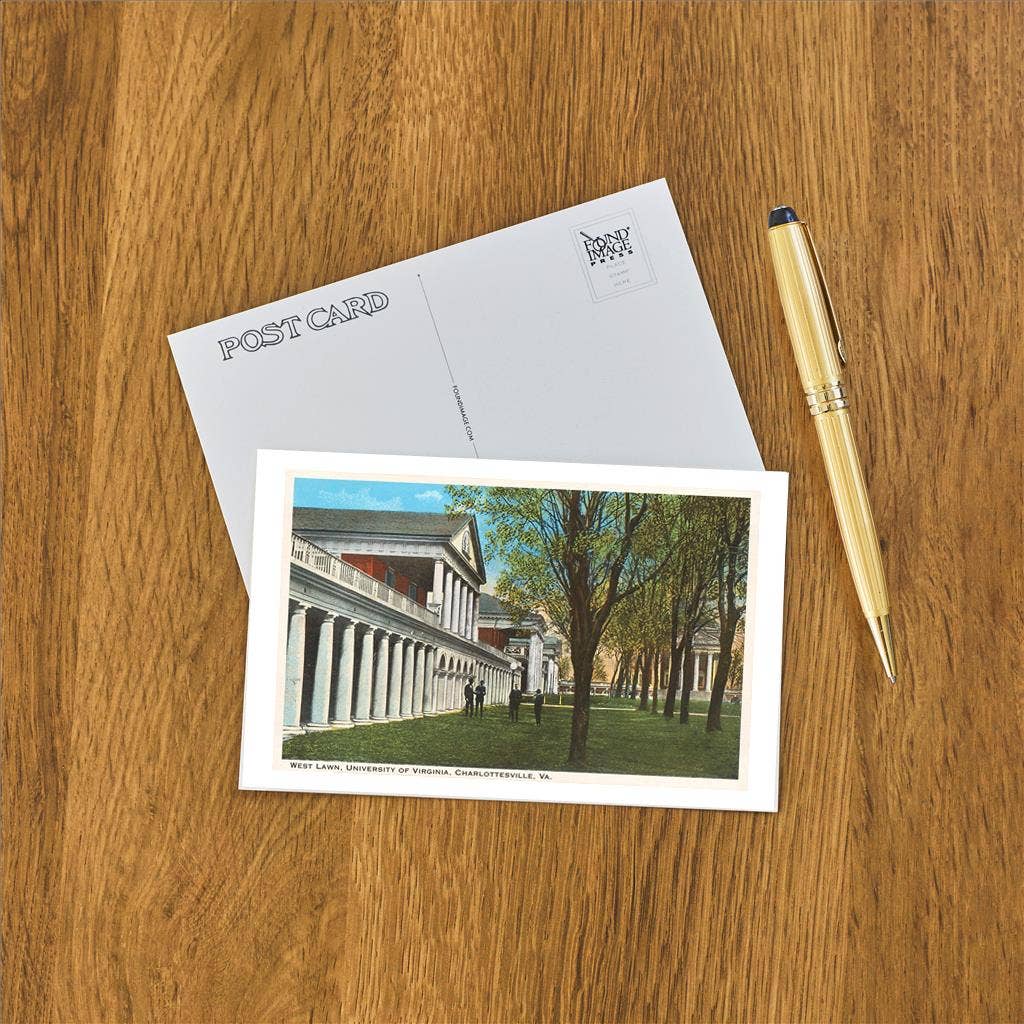 Found Image Press - Postcard - West Lawn, University of Virginia