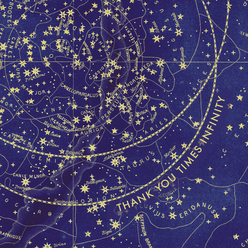 Pictrix Design - "Thank you times infinity" A6 greeting card