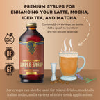 Portland Syrups - Brown Sugar Simple Syrup 12 oz - Mixed Drinks & Coffee Syrup