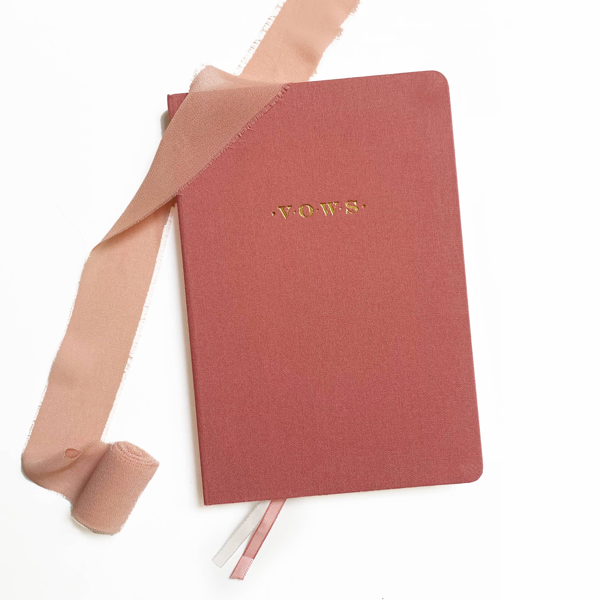 Studio Portmanteau - Wedding Vows Foil Embossed Linen Notebook | Pastel Tones: Sage green