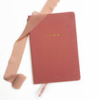 Studio Portmanteau - Wedding Vows Foil Embossed Linen Notebook | Pastel Tones: Rose pink